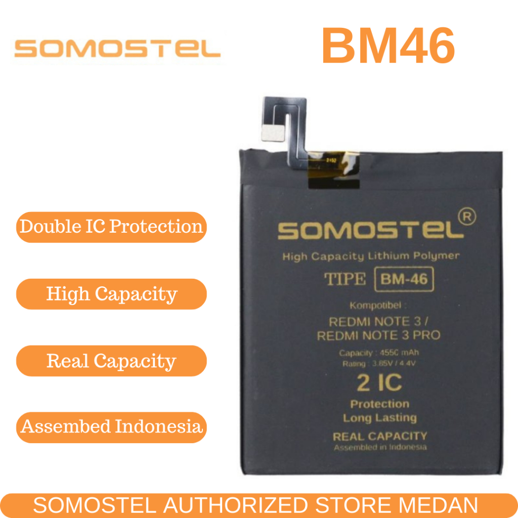 BM46 BM 46 Redmi Note 3 / Redmi Note 3 Pro Baterai Original Somostel
