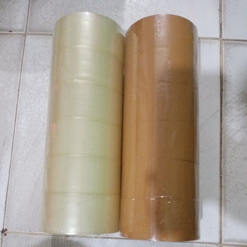 

Lakban Tape Bening & Coklat 1Slop isi 6 roll