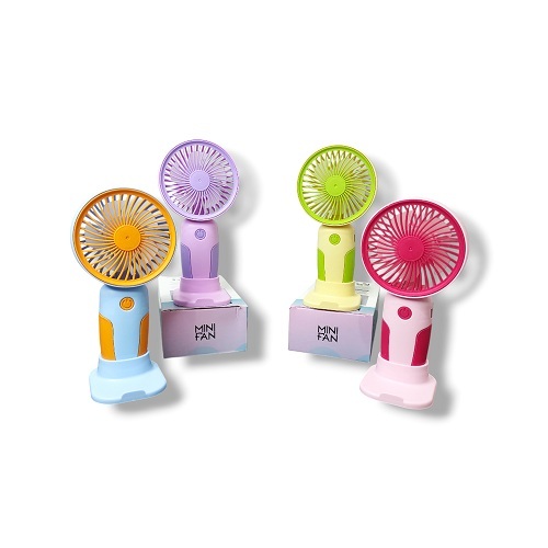 KIPAS MINI PORTABLE 3 SPEED  WITH STAND HOLDER MINI FAN KARAKTER MJ122