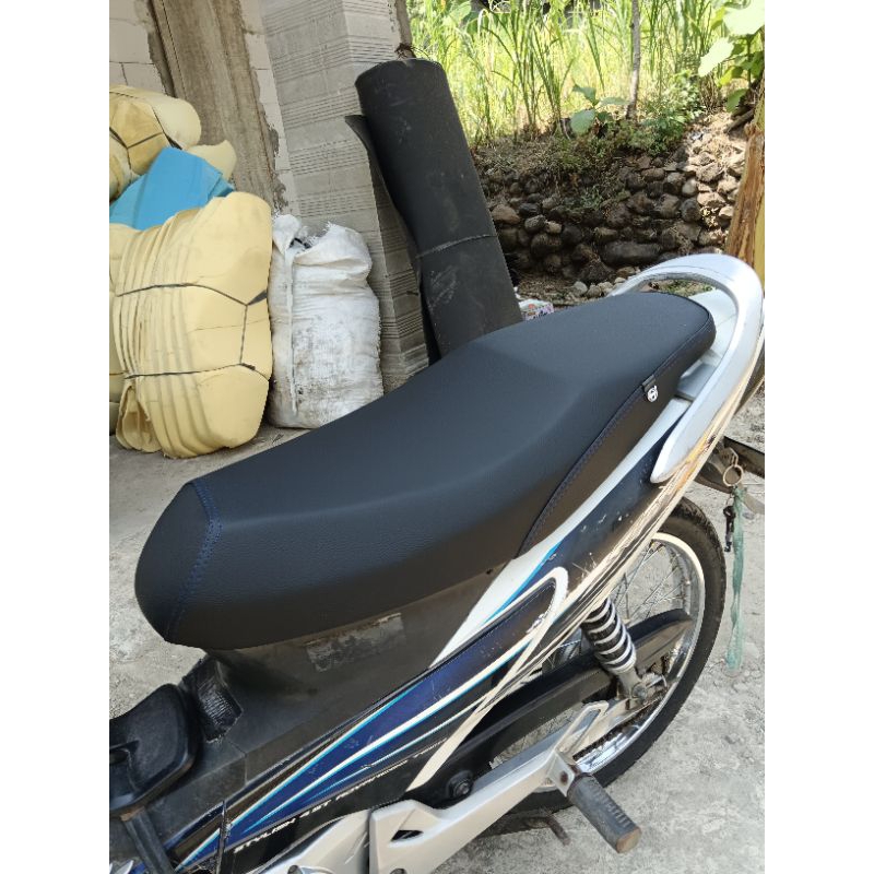 Jok SUPRA X 125 D Kulit mbtech - jok supra x 125 anti gembos- jok supra x 125 D