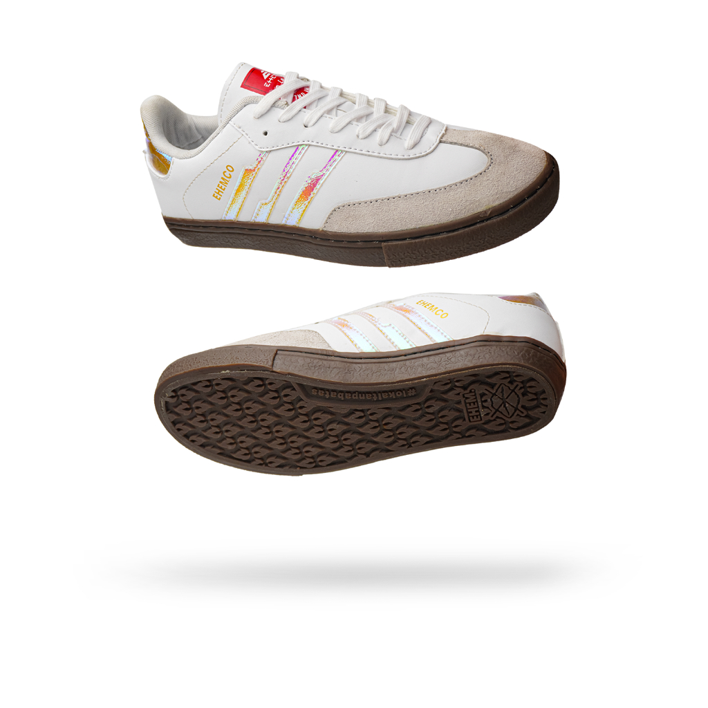 Ehem - Sepatu Sneakers Unisex Pria Wanita Primavera White Rainbow