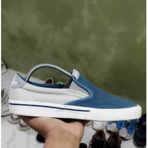 Sepatu Second Branded Adidas Slip On Biru Denim