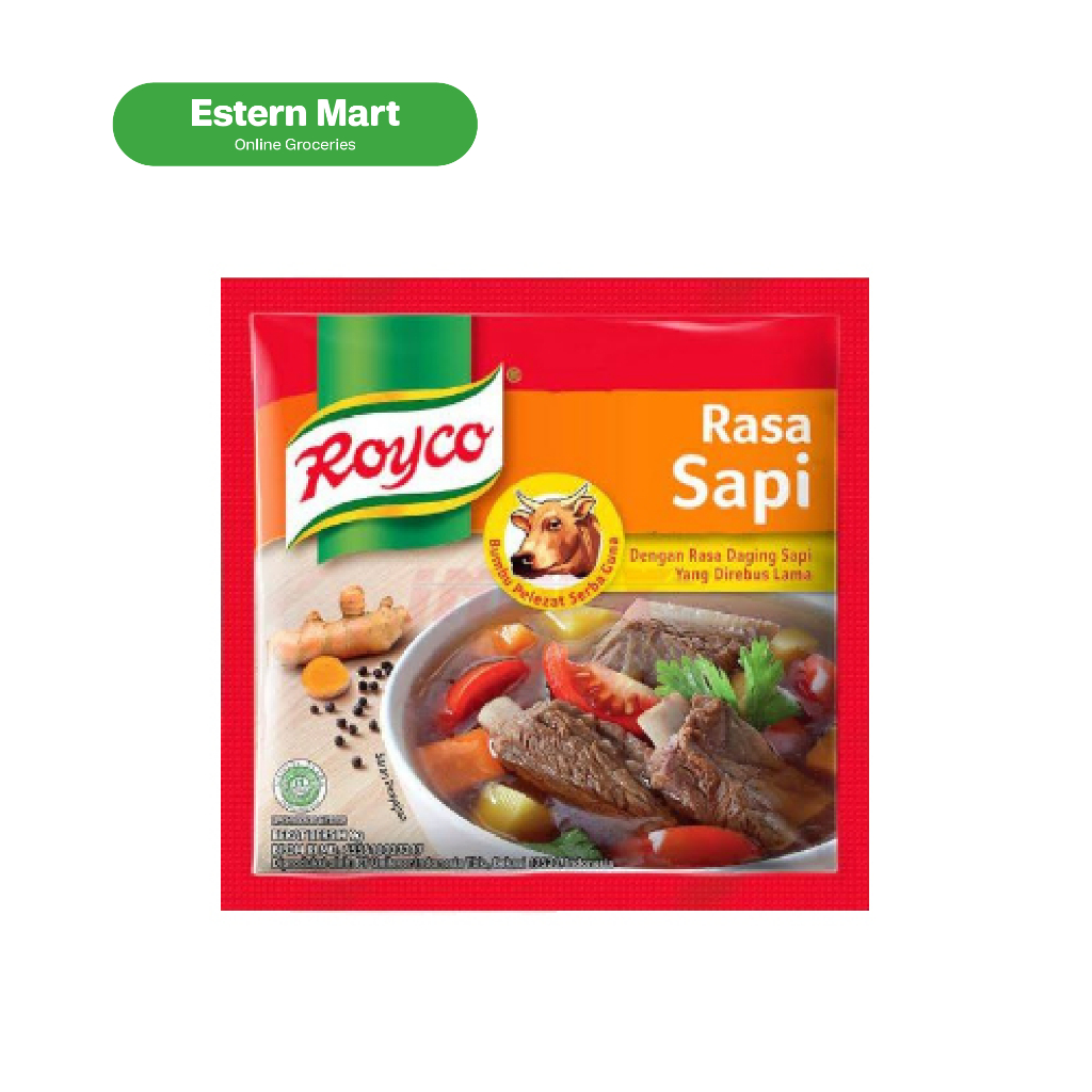 

Royco sapi 8gr | penyedap rasa sapi | kaldu sapi | bumbu kaldu sapi