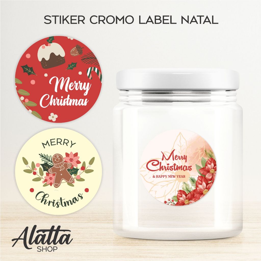 

STIKER NATAL Label Merry Christmas Sticker Hampers Natal Stiker Label GIft Xmas