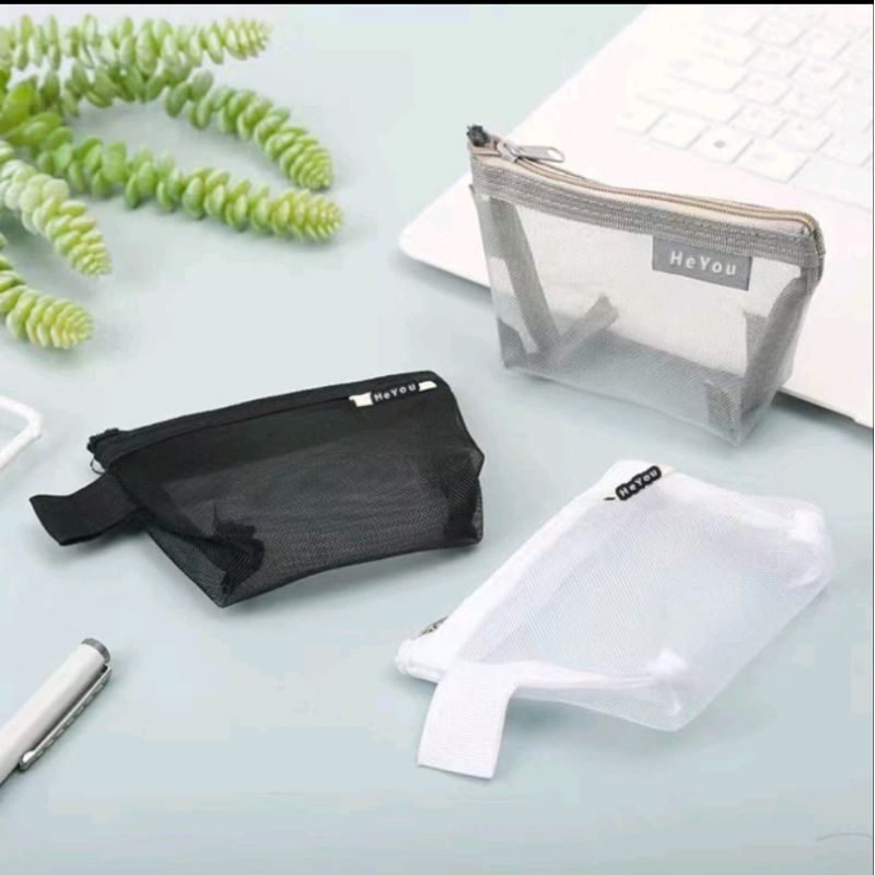 DOMPET KOIN JARING MINI TRANSPARAN