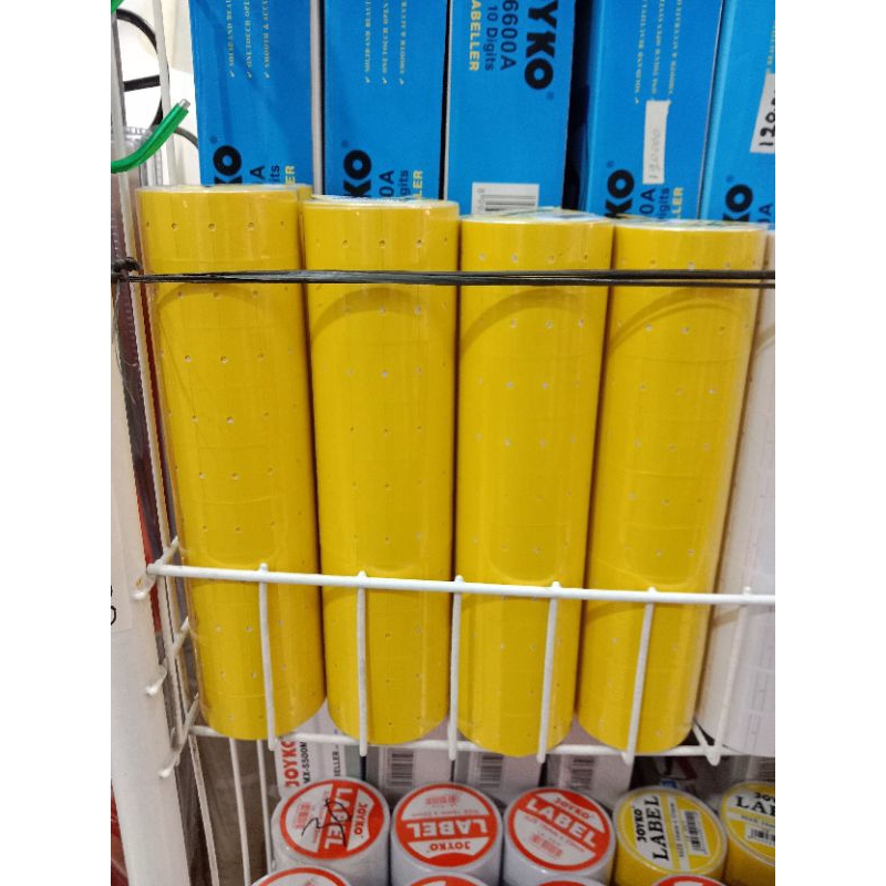 

Isi label 1 baris putih dan kuning