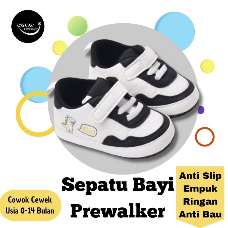 Sepatu Bayi 0 6 12 Bulan Laki laki Perempuan DINO Anti Slip Bayi Baru Lahir Dan Sepatu Bayi Belajar 