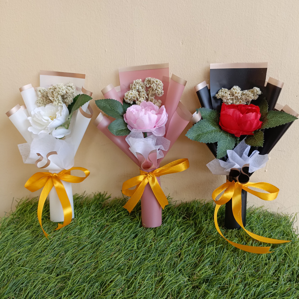 

Buket Bunga Mini /Buket Mawar Palsu / Buket Hamvers / Hadiah / Buket Mawar dan Bunga Kering Eldewais