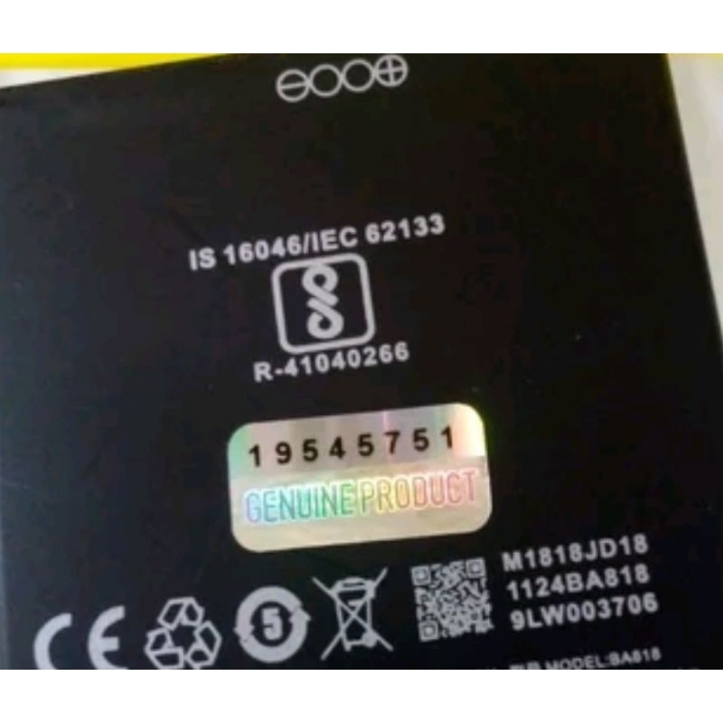 Meizu BA818 BA-818 Original 100% GENUINE Battery Batre Baterai Meizu C9 C9 Pro