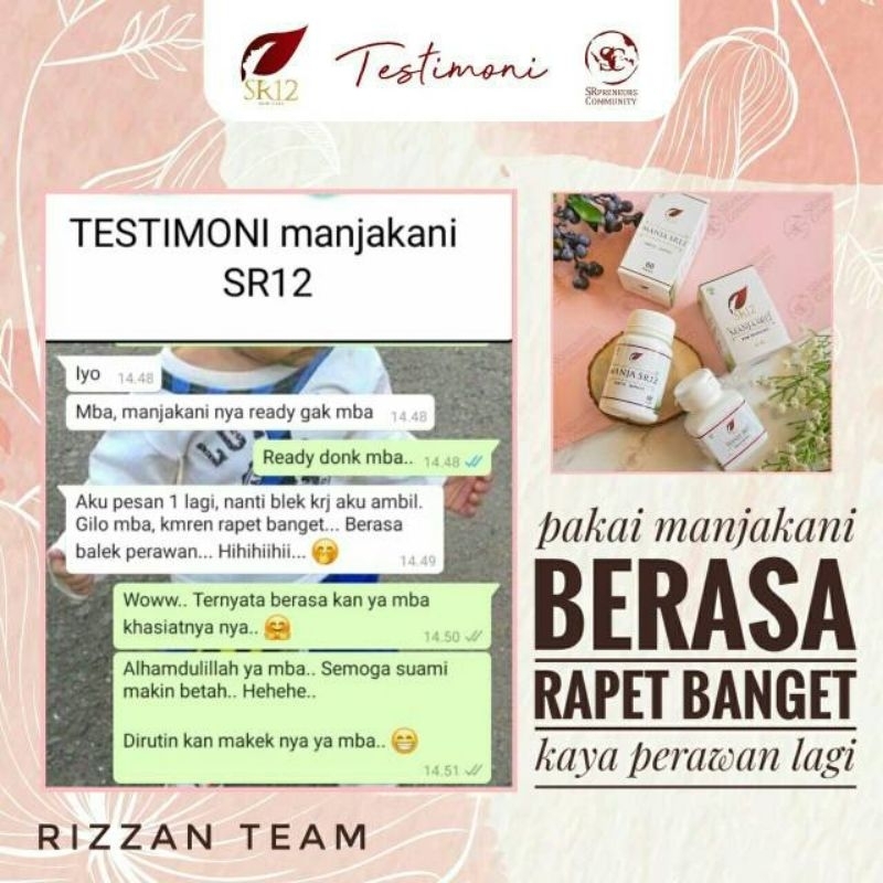 KOSMETIK BATAM/SR12 Herbal Manjakani | SR12 Manjakani Obat Keputihan Herbal 60 Kapsul