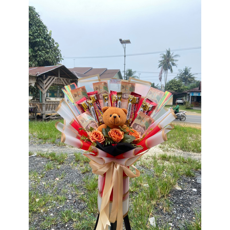 

buketboneka+coklat+uang