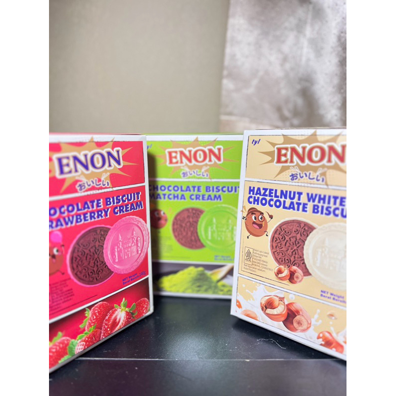 

Enon Choco Biscuit Chocolate Strawberry Matcha Snack Eceran