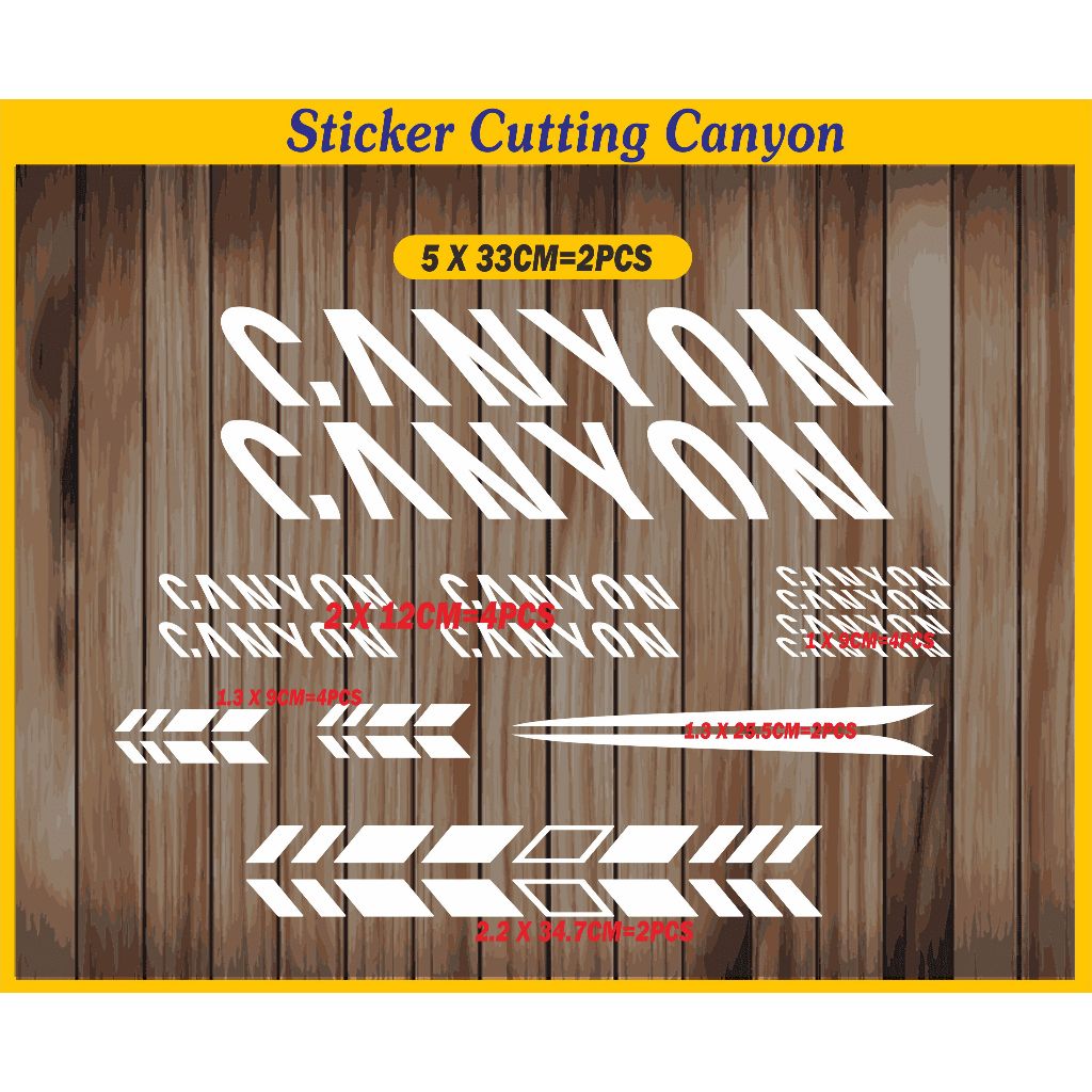 cutting sticker fixie canyon sticker cutting frame sepeda mtb