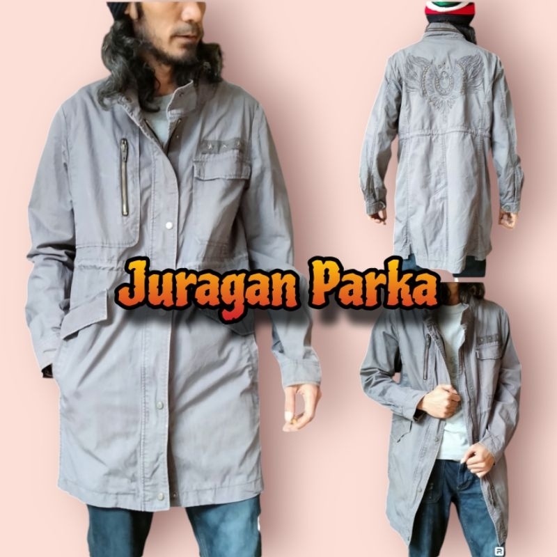 Jaket Parka Casual Punggung Bordir