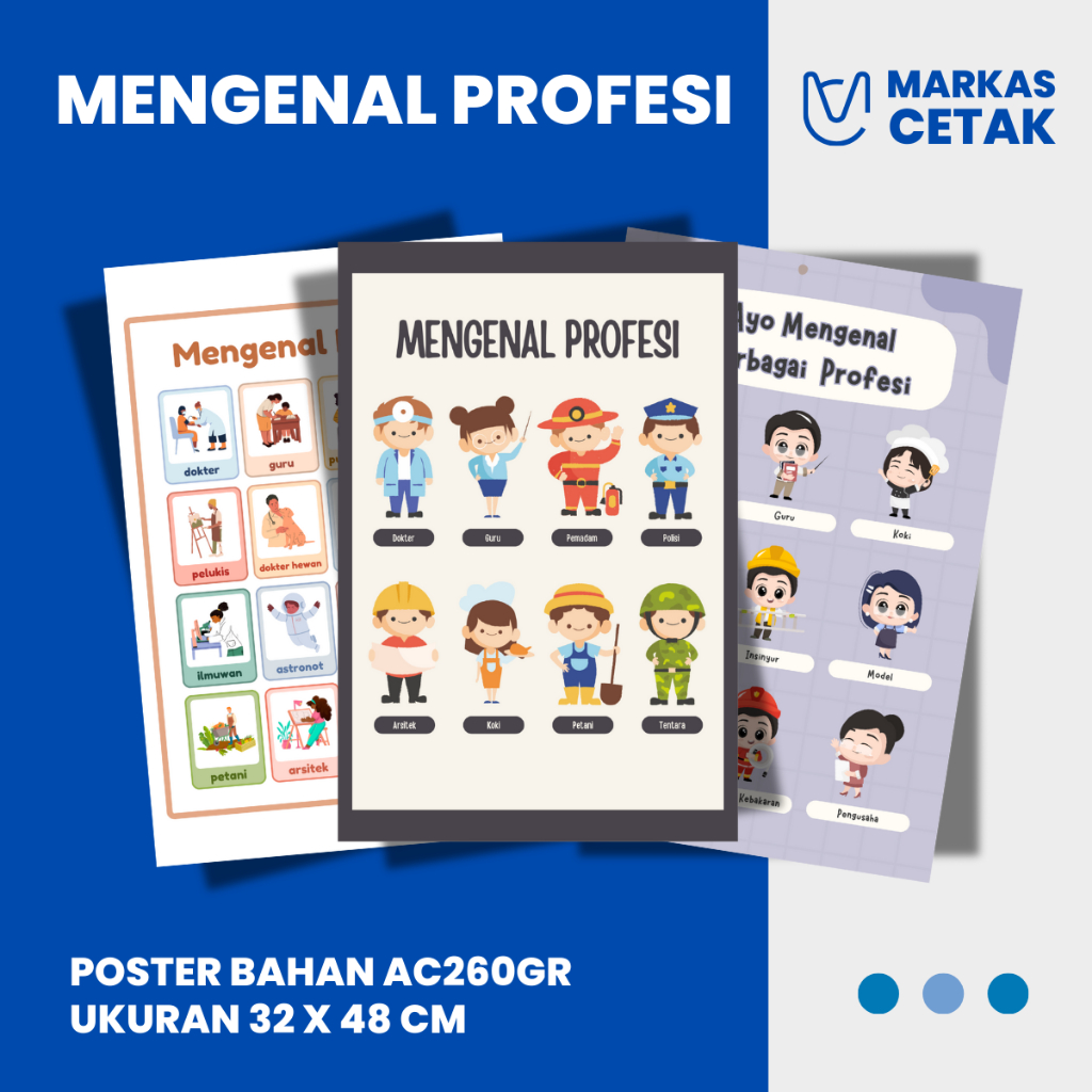 [POSTER] Poster Edukasi Anak Sekolah - POSTER MENGENAL PROFESI