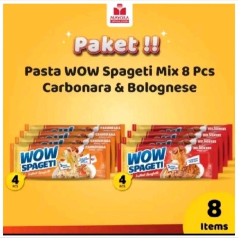 

Wow spageti Paket isi 8 Mix rasa carbonara & Bolognese