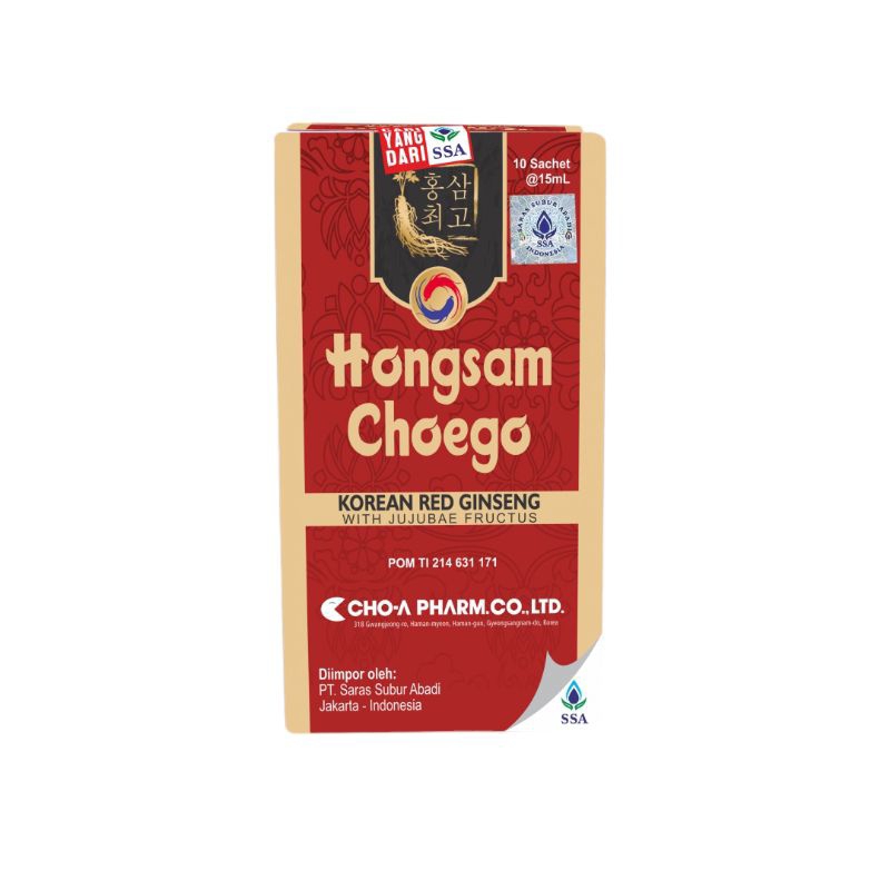 

HONGSAM CHOEGO 10 SACHET KOREAN RED GINSENG WITH JUJUBAE FRUCTUS GINSENG KOREA SARAS SUBUR ABADI