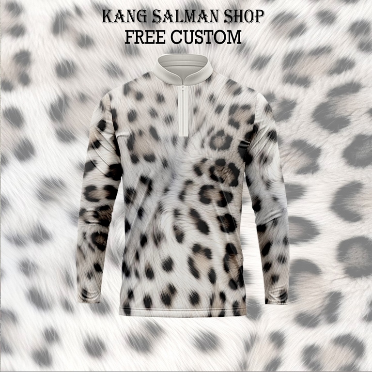 jersey unik pria motif harimau putih - baju 3D bulu harimau putih - harimau sumatra [BISA COD]