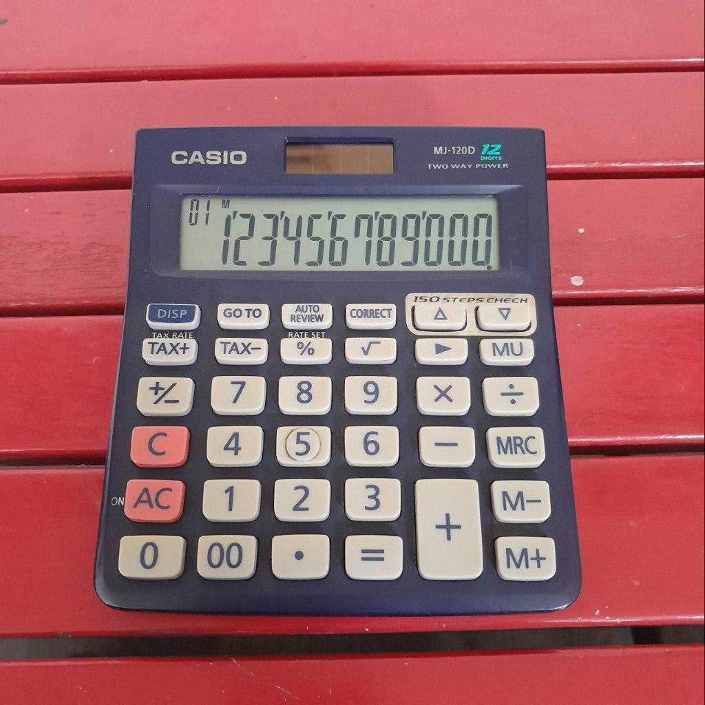 Calculator Casio MJ-120D Original Asli (Bekas)