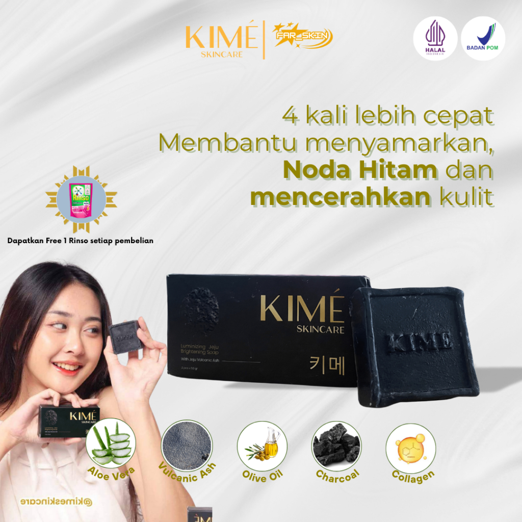 Kime Skincare Luminizing Jeju Brightening Soap | Skin Lightening Soap | ORIGINAL 1000%