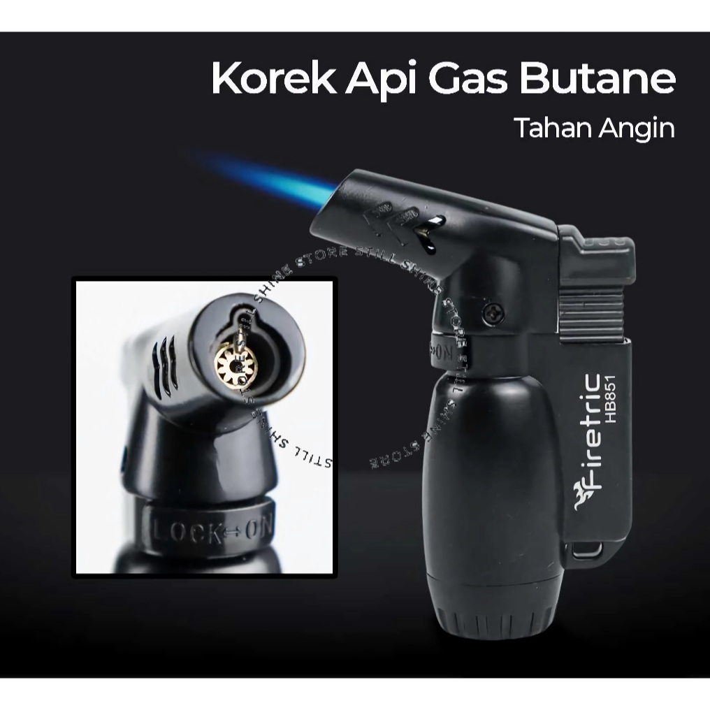 Korek Api Gas Butane Alat Pematik Nyala Api Rowkok Perlengkapan Camping Outdoor Multifungsi