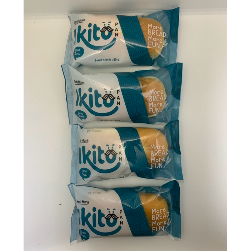 

Paket 4 Roti Ikito Pan rasa Susu, 220 gram