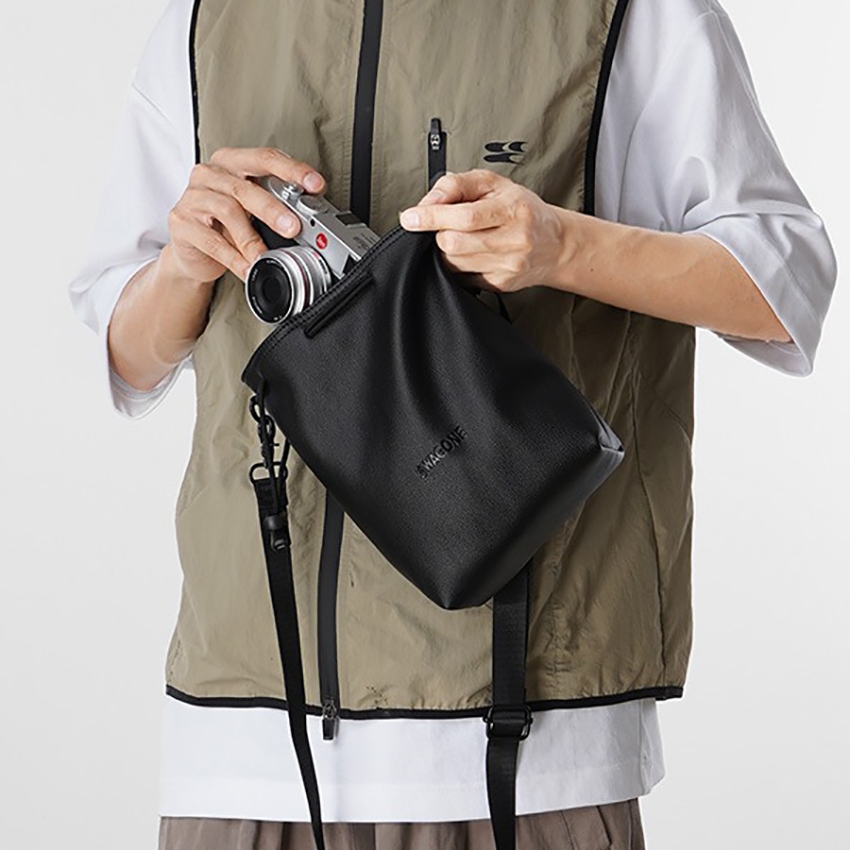 Owl Store - Tas Kamera Serut DSLR Mirrorless Kulit Leather Camera Pouch Travel Portable Sling Bag