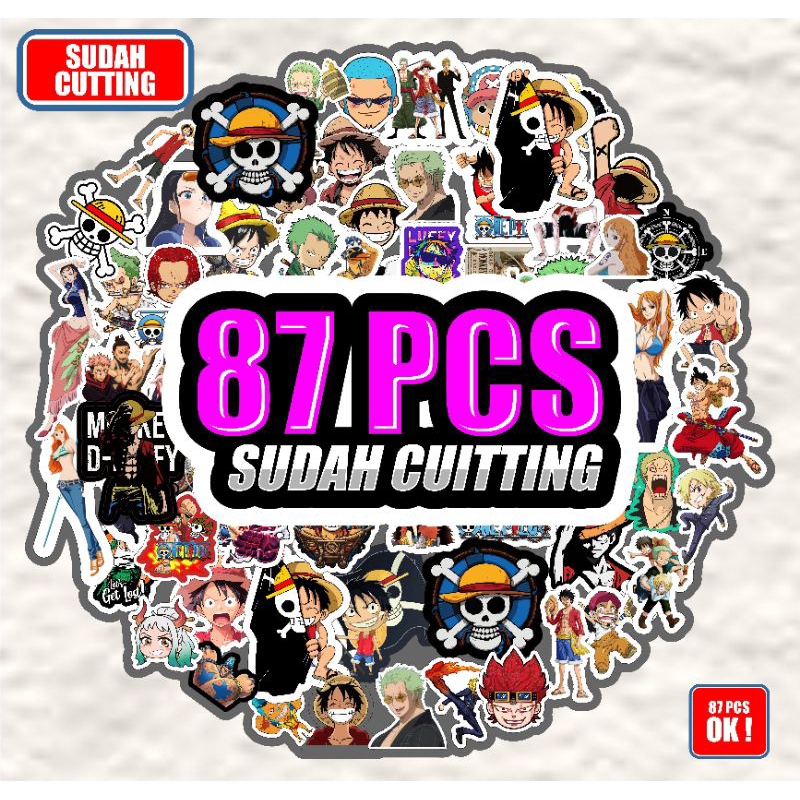 

Stiker anime paket isi 87pcs anti air sudah cutting