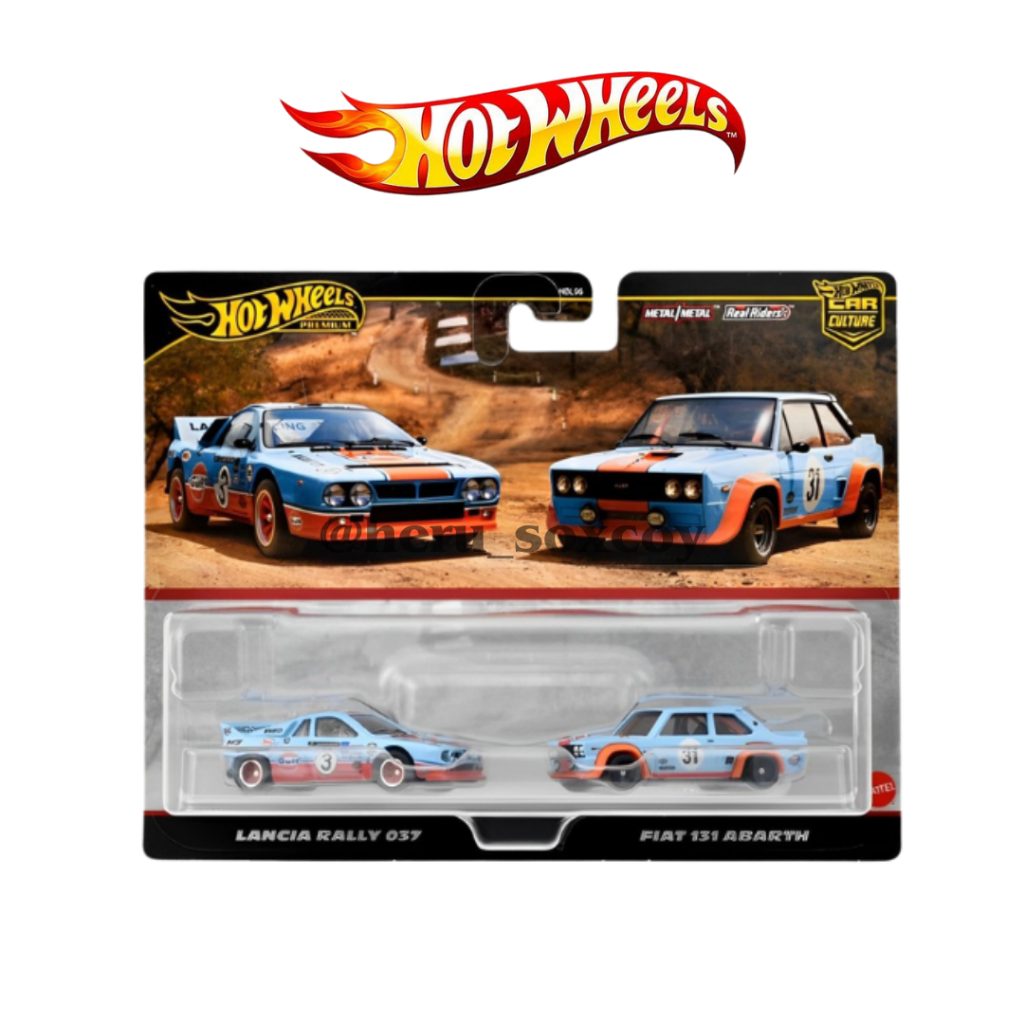 HOTWHEELS HOT WHEELS PREMIUM 2 PACK FIAT 131 ABARTH & LANCIA RALLY 037