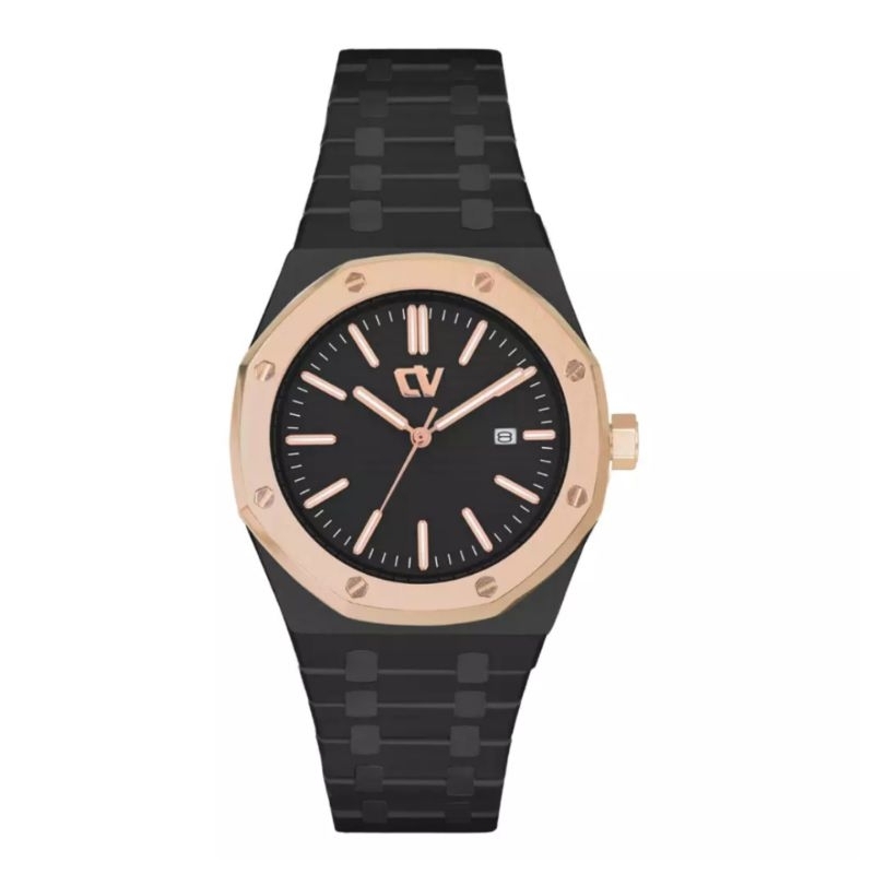 Jam Tangan Pria Wanita CHRIST VERRA CV 10812G&L-18 BLK Original
