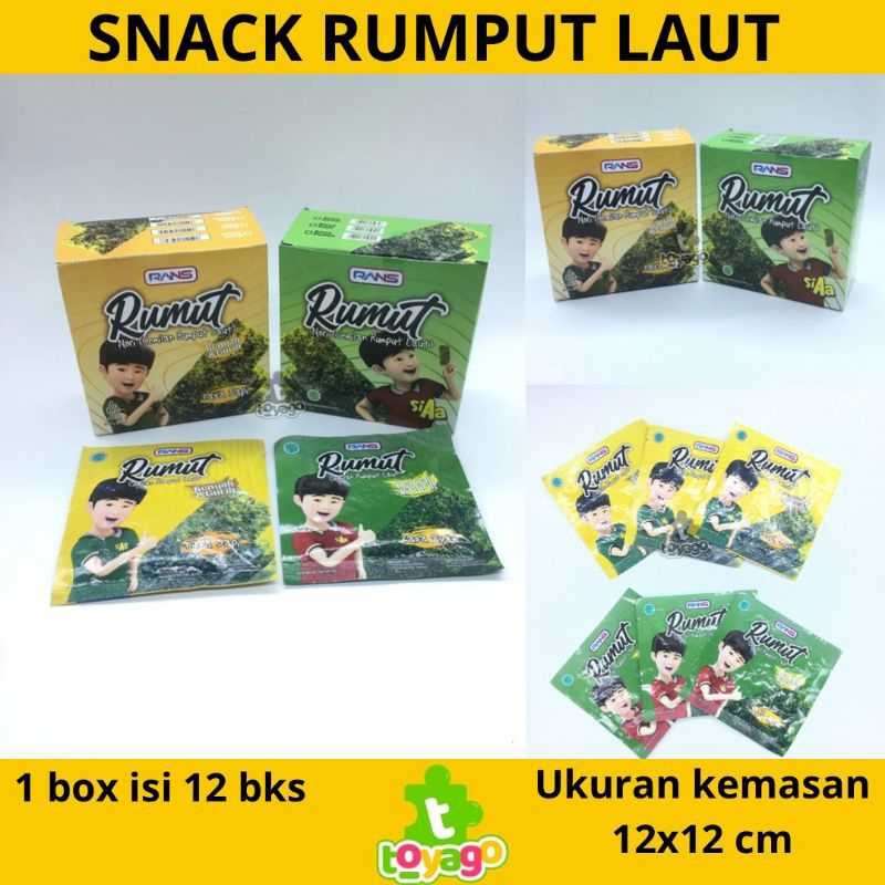 

Rumut Cemilan Rumput Laut Si AA - 1 BOX isi 12 PCS