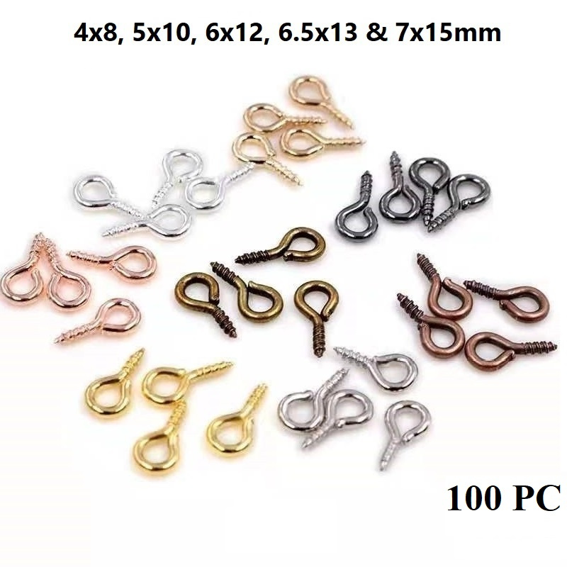 Paku Ulir /Paku Kait/paku gantungan pigura  Ukuran 4x8, 5x10, 6x12mm, 6.5x13, 7x15mm Gantungan Kunci