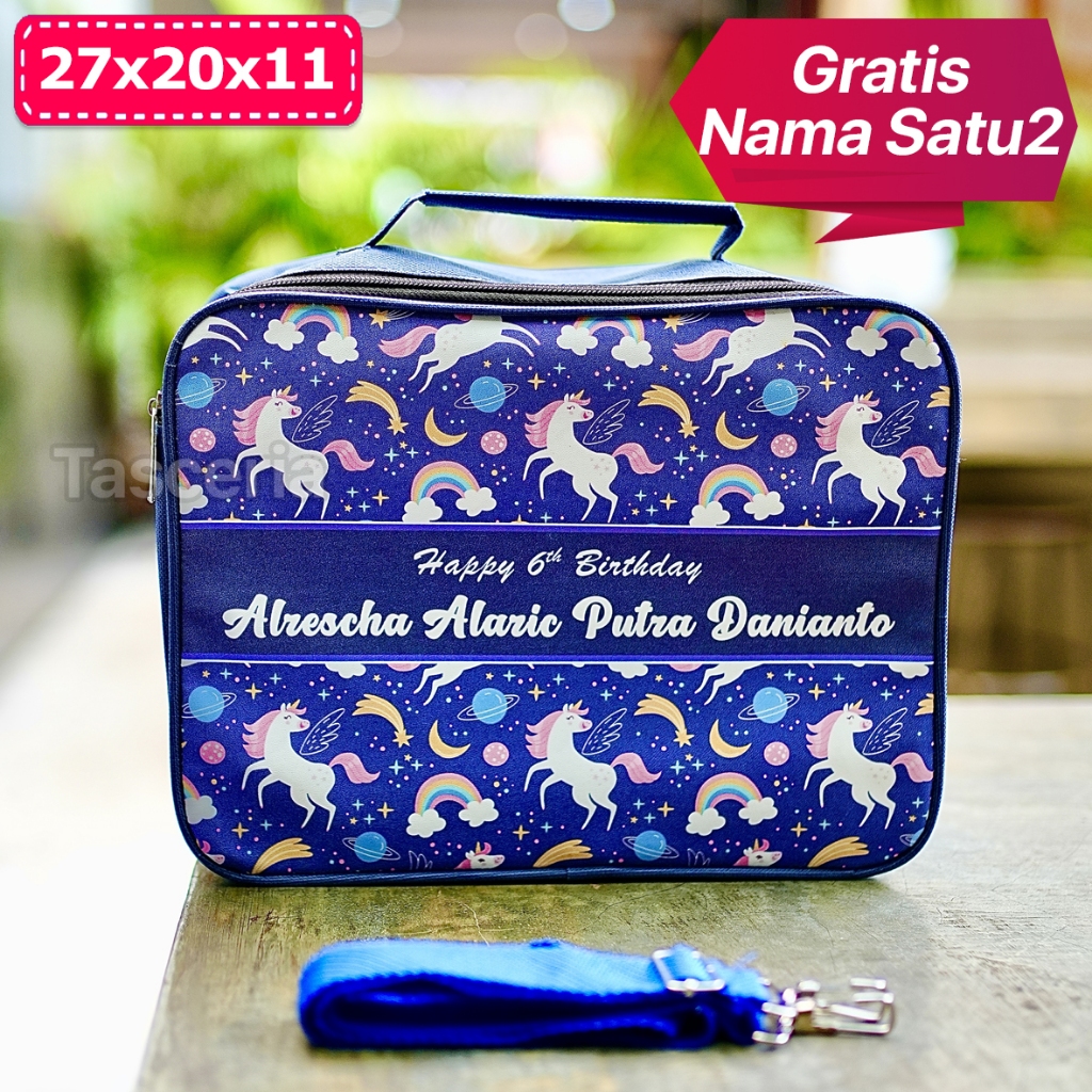 Tas Selempang Hampers Ulang Tahun Anak Custom Unicorn