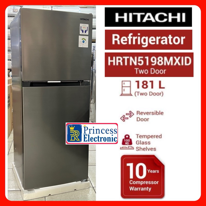 Kulkas HITACHI 2 pintu INVERTER HRTN 5198 MXID