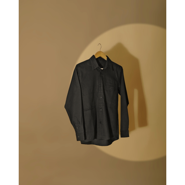 KEMEJA PANJANG PRIA TAKTIKAL DEFIED HITAM ORIGINAL CAQEP