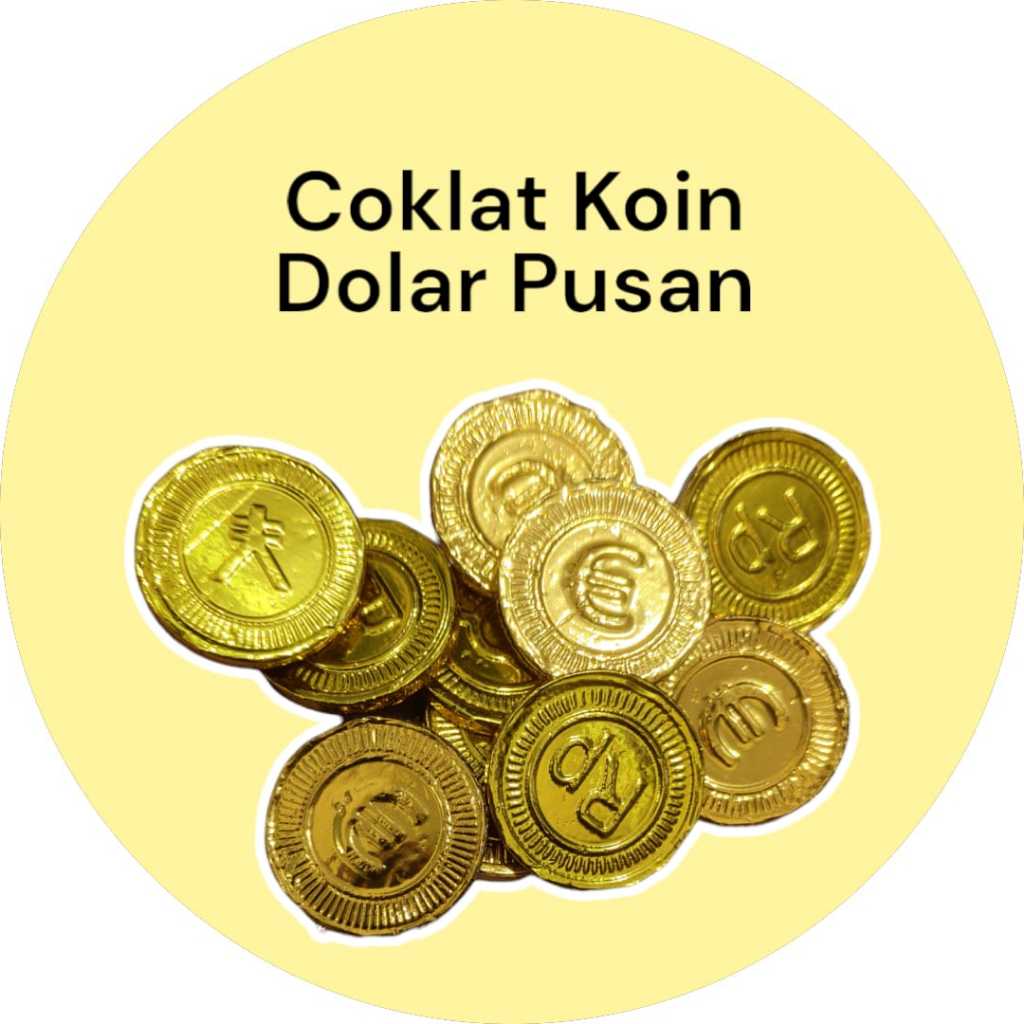 

COKLAT KOIN COKLAT DOLAR PUSAN KOIN (DAPAT 10 COKLAT)