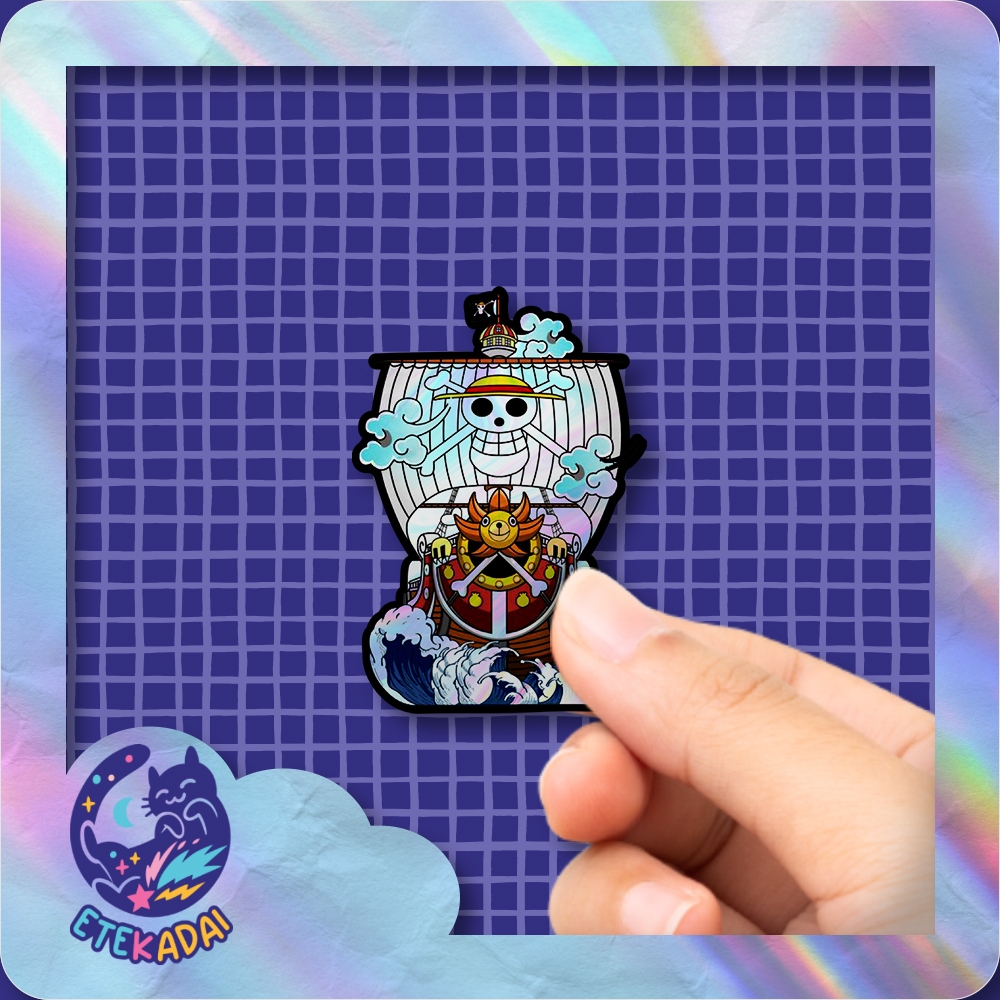 

Stiker Hologram Anime One Piece Thousand Sunny