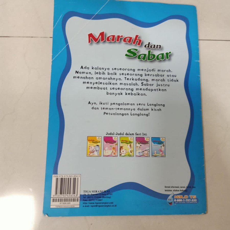 Buku cerita marah dan sabar/buku cerita marah/buku cerita anak/buku