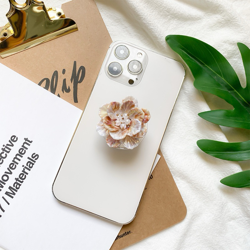 RJ2 Popsocket Bunga Aesthetic Universal Griptok Aesthetic Flower Resin 2D Phone Holder Bunga Estetik