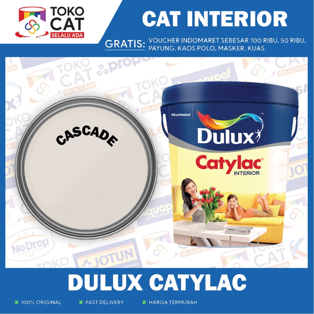 Cat Tembok Interior | Dulux Catylac Tinting ( CASCADE ) 5Kg | Kemasan Galon
