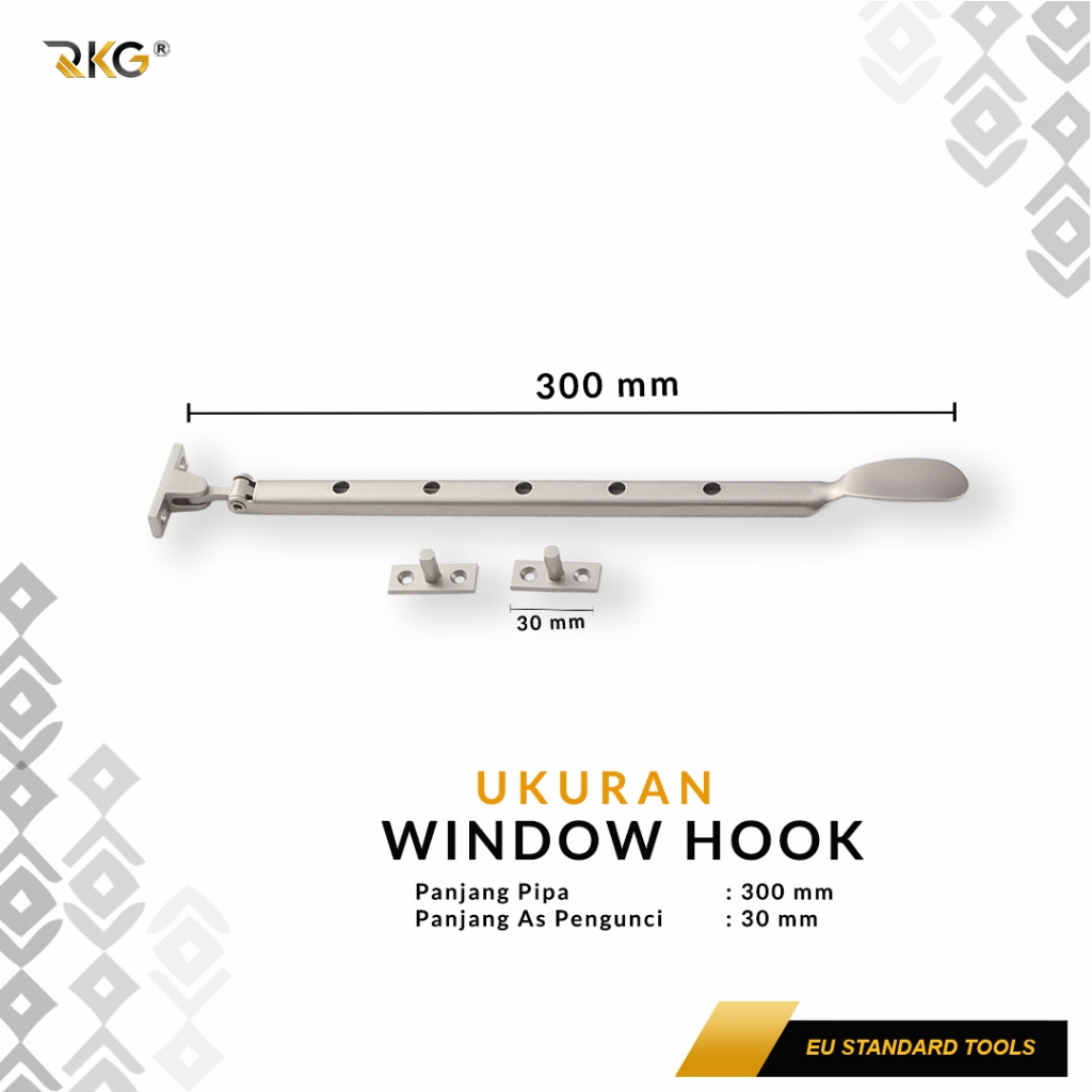 ID RKG LAMSKAR JENDELA HOOK BESI 30 CM ANTI KOROSI