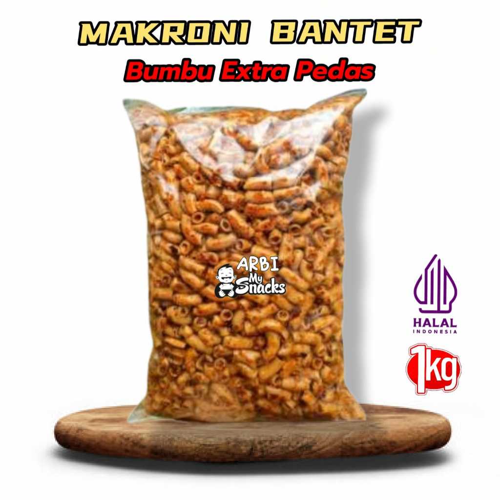 

Makroni Bantet 1 Kg Bumbu Extra Pedas Daun Jeruk Gurih Renyah