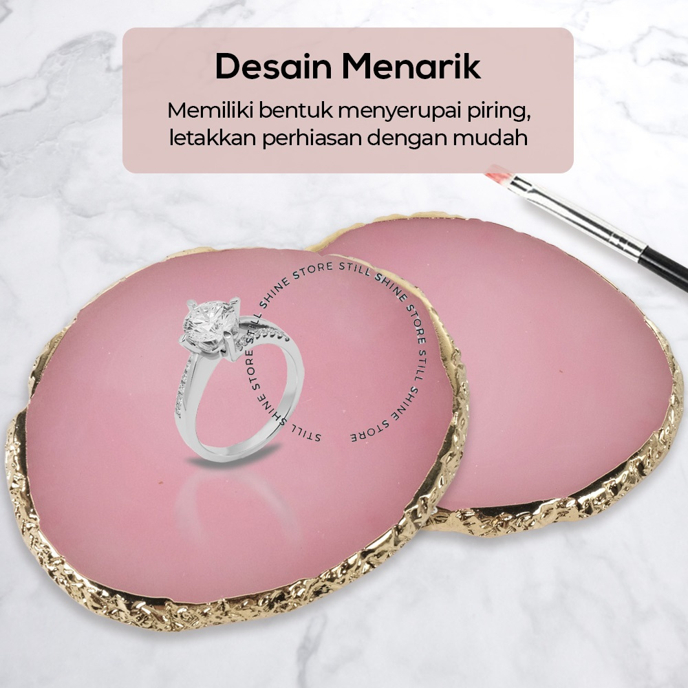 Piring Tempat Wadah Display Cincin Kalung Emas Perhiasan Estetik Serbaguna