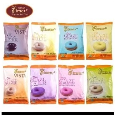 

ELMER DIP GLAZE KEMASAN 200 GR / TOPPING DONAT /SAUS TOPPING
