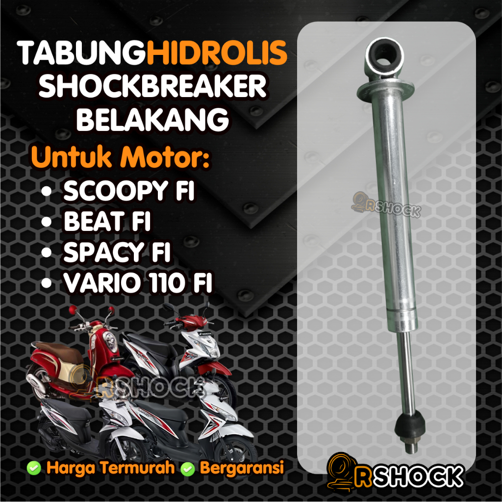 Tabung Hidrolis/Tabung Shockbreaker Motor Honda Scoopy Fi, Beat Fi, Spacy Fi, Vario 110 Fi