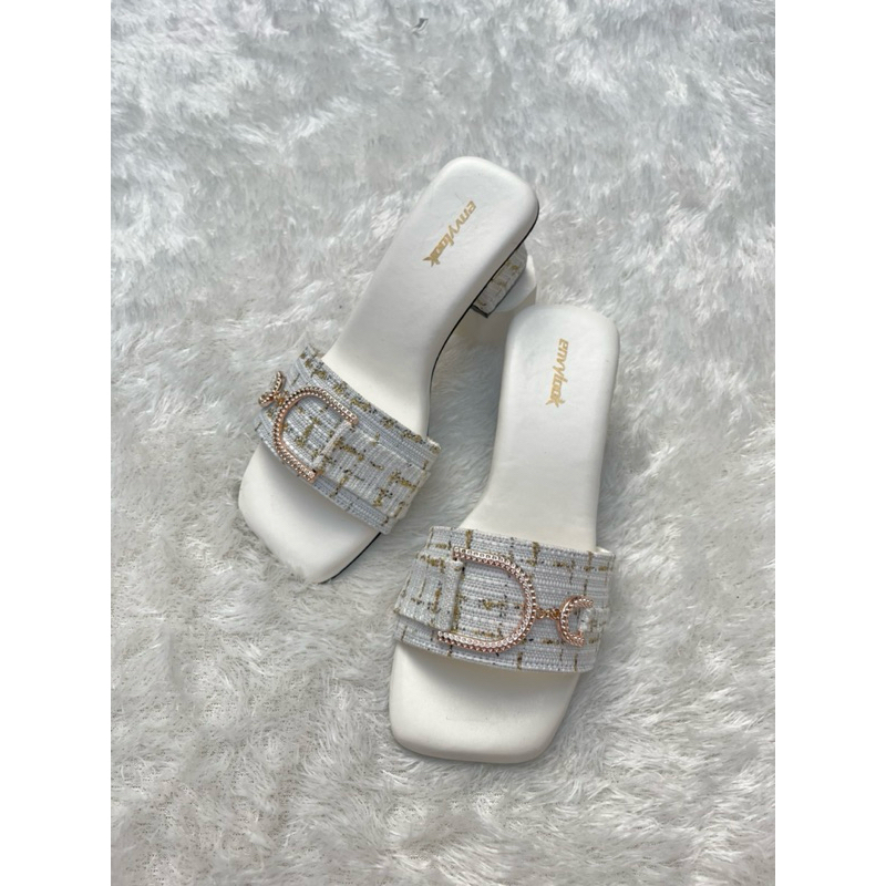 Sandal heels Kokop Tali Rajut Wanita / Sendal Heels Wanita Terbaru