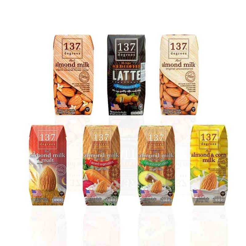 

pekanbaru / 180ml 137 degrees almond milk varian rasa pistachio mixed vegetables avocado unsweetened