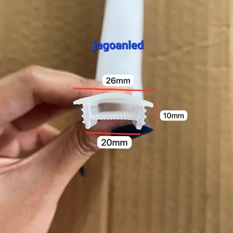 Housing LED Strip Flexible 20x10mm Cover LED Silicone Susu Kap Lampu LED Strip PCB 8-12mm
