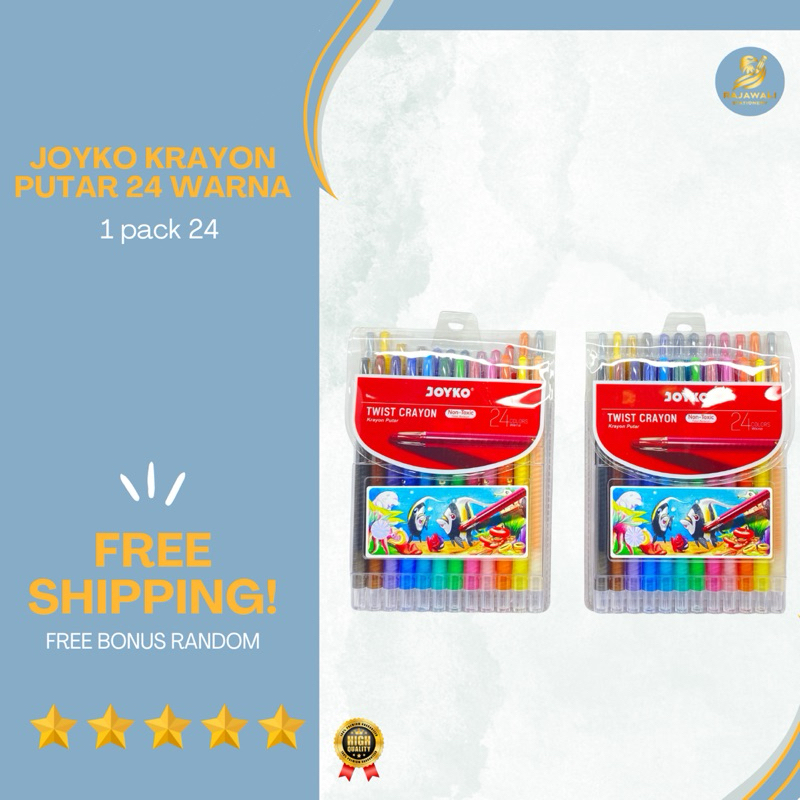 

Joyko Krayon Putar 24 Warna Harga Terjangkau Kualitas Top | FREE BONUS RANDOM!!