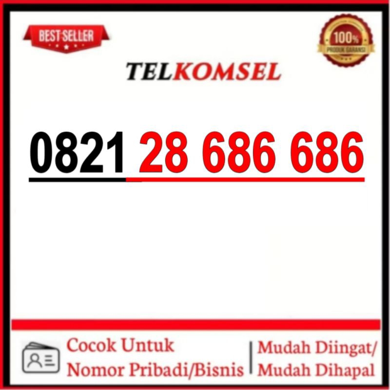 nomor cantik simpati 686 686 919 919 Telkomsel 4g lte prabayar